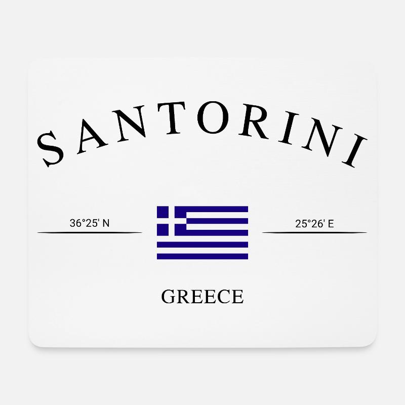 Santorini Griechenland Urlaub Souvenir & Geschenk - Mousepad (Querformat) - Weiß