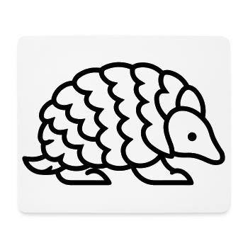 Schuppentier - Mousepad (Querformat) - Weiß - Vorne