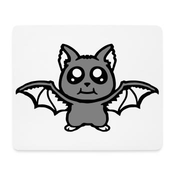 Little Cute Bat Halloween Funny Comic Cute - Mouse Pad (horizontal) - white - Front