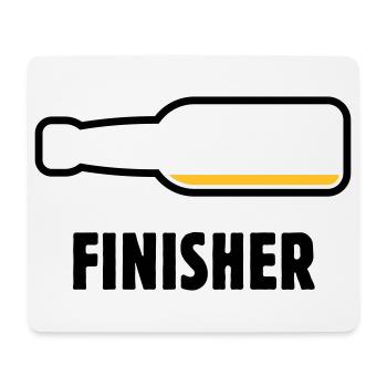 Finisher (Bier / Bierchen / Biertrinker / POS 2C) - Mousepad (Querformat) - Weiß - Vorne