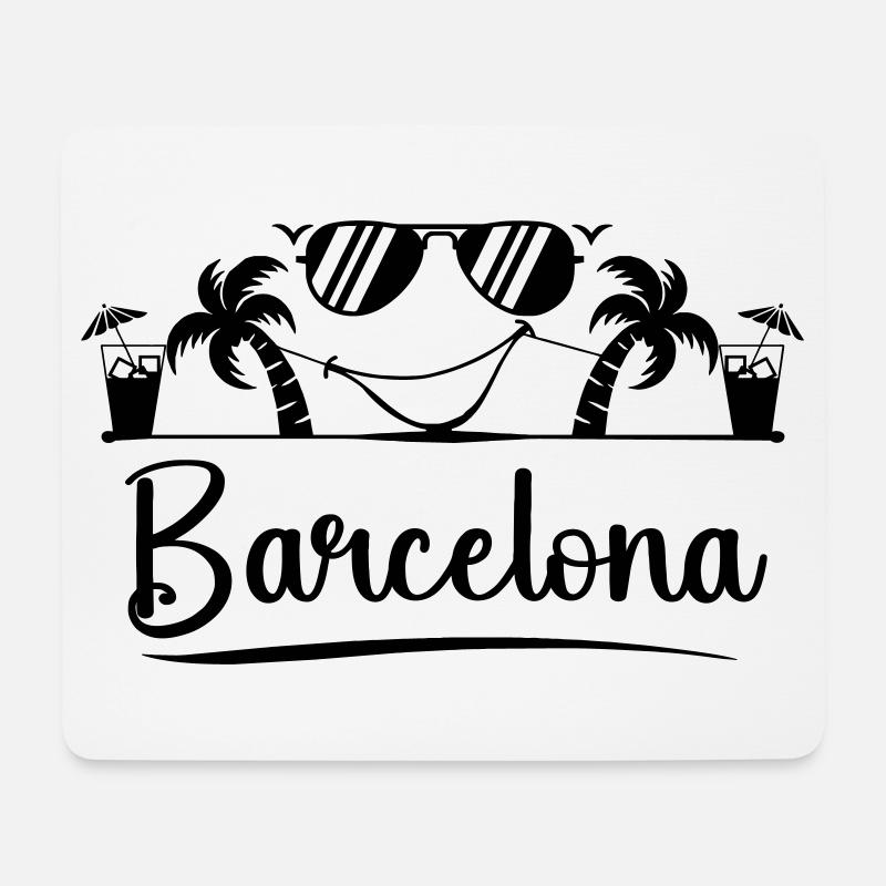 Barcelona - Mousepad (Querformat) - Weiß