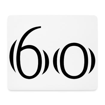 60. 60 JAHRE. 60-JÄHRIGES JUBILÄUM. 60. GEBURTSTAG. - Mousepad (Querformat) - Weiß - Vorne