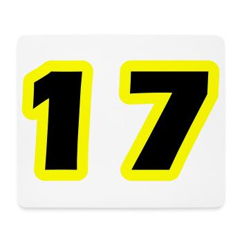 17 Number Symbol - Mouse Pad (horizontal) - white - Front
