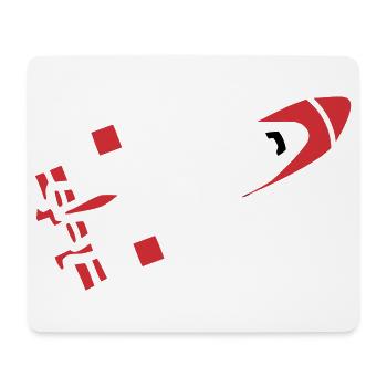 Abstract Rocket Silhouette - Mouse Pad (horizontal) - white - Front