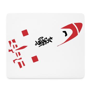 Red Rocket Graffiti Logo - Mouse Pad (horizontal) - white - Front
