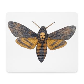Sphinx-Schädel-Nacht-Schädel-Schmetterling - Mousepad (Querformat) - Weiß - Vorne