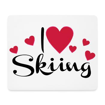 Ski - Mousepad (Querformat) - Weiß - Vorne