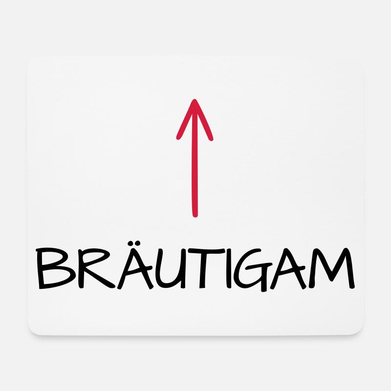 Bräutigam Junggesellenabschied Pfeil - Mousepad (Querformat) - Weiß