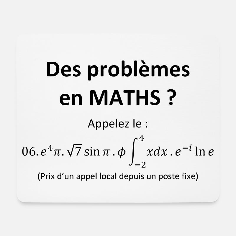 problemes_en_maths_humour - Mouse Pad (horizontal) - white