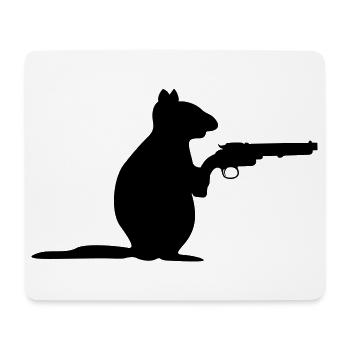 gun - Mouse Pad (horizontal) - white - Front