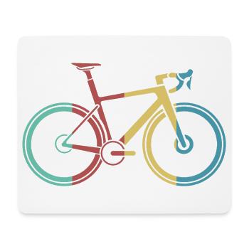 retro bike road bike love vintage tour stage - Mouse Pad (horizontal) - white - Front