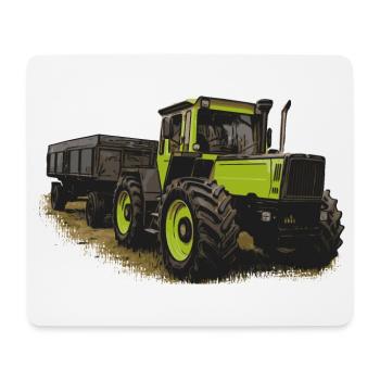 MB trac 1600 turbo mit Anhänger - Mousepad (Querformat) - Weiß - Vorne