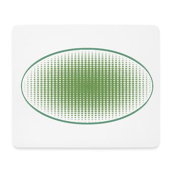 Oval grün gepunktet, mit Rahmen - Mousepad (Querformat) - Weiß - Vorne