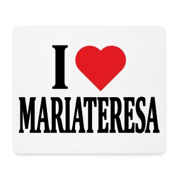 nom du t-shirt J’adore Mariateresa t-shirt - Tapis de souris (format paysage) - blanc - Devant
