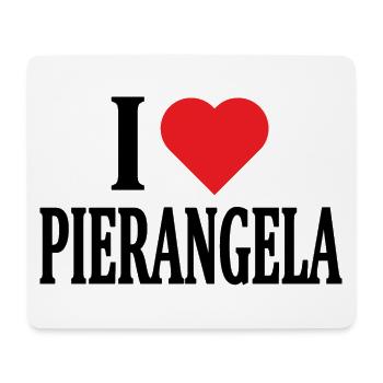 t-shirt J'aime Pierangela t-shirt idée cadeau - Tapis de souris (format paysage) - blanc - Devant