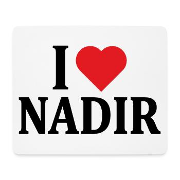 t-shirt j’aime Nadir t-shirt idée cadeau - Tapis de souris (format paysage) - blanc - Devant