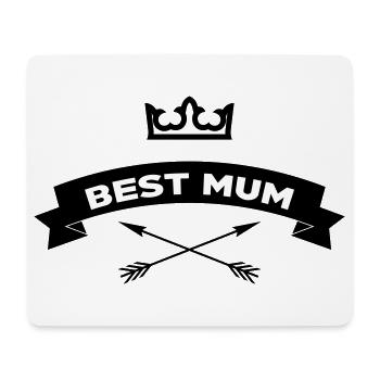 Meilleure Maman - Fête des Mères - Tapis de souris (format paysage) - blanc - Devant