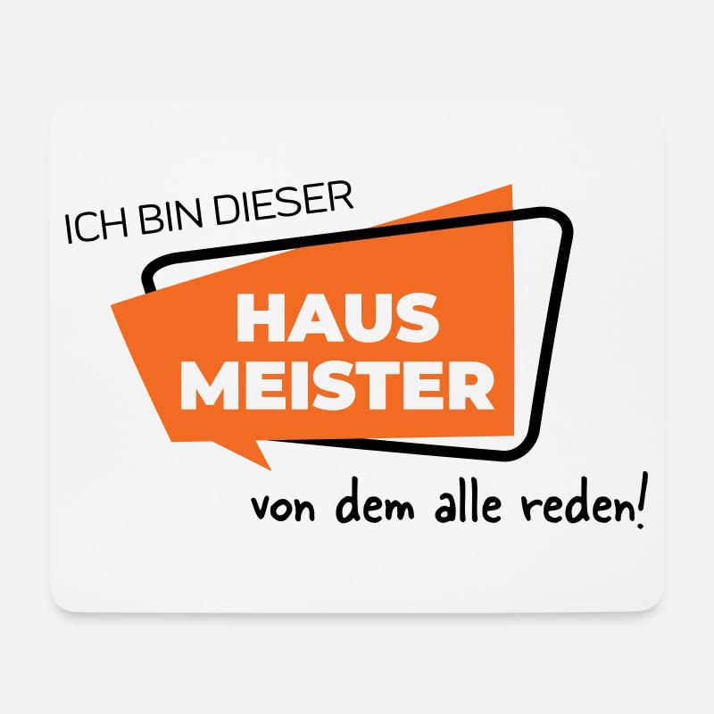 Hausmeister - Mousepad (Querformat) - Weiß
