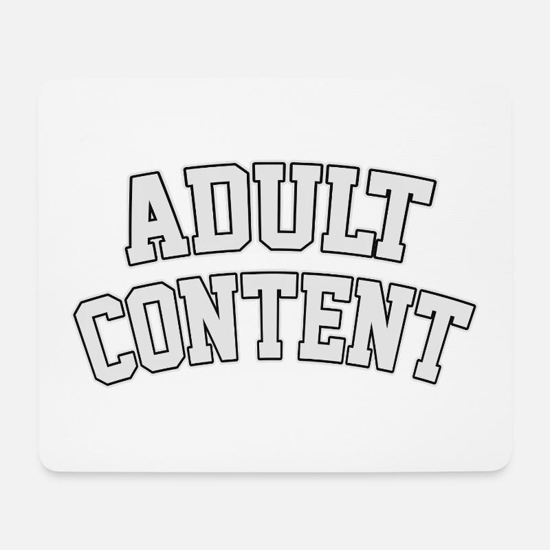 Inhalte für Erwachsene - Humor Text - Mousepad (Querformat) - Weiß