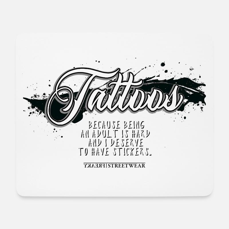 Tattoos - Mouse Pad (horizontal) - white