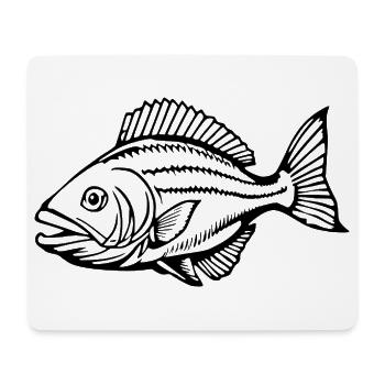Personalized Fish T-Shirt for Angler Gift - Mouse Pad (horizontal) - white - Front