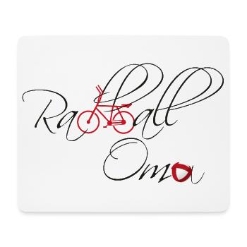 Radball, Cycleball, Hallenradsport, Oma - Mousepad (Querformat) - Weiß - Vorne