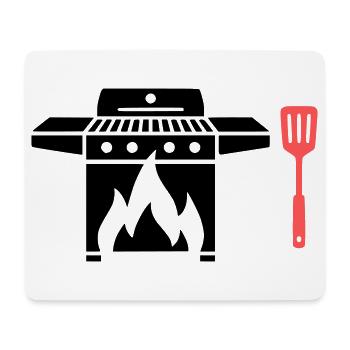 Gas Grill Grill Master BBQ Grill Party Father's Day - Mouse Pad (horizontal) - white - Front