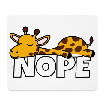 Faule Giraffe Nope Not Today Faulpelz Afrika - Mousepad (Querformat) - Weiß - Vorne
