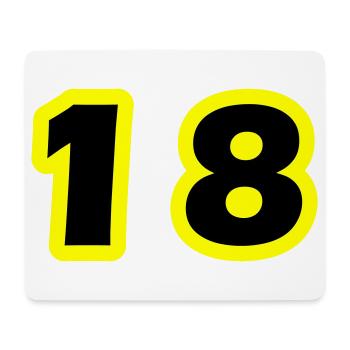 18 Number symbol - Mouse Pad (horizontal) - white - Front