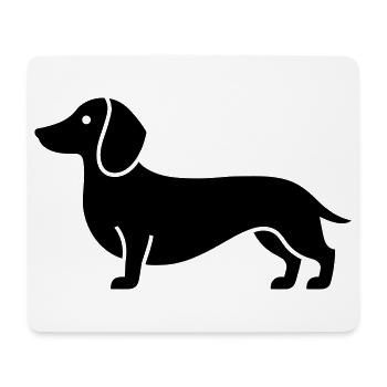 Dackel - Mousepad (Querformat) - Weiß - Vorne