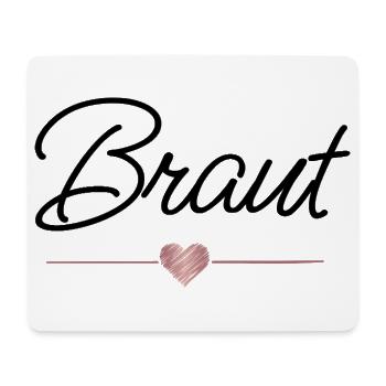 Braut Herz Hochzeit JGA Geschenk - Mousepad (Querformat) - Weiß - Vorne