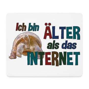 Älter als das Internet - Schildkröte - Mousepad (Querformat) - Weiß - Vorne