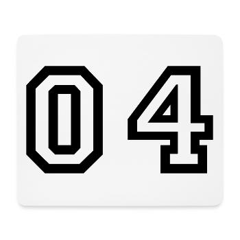 Nummer - 04 - Null vier - Mousepad (Querformat) - Weiß - Vorne