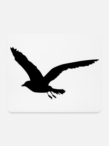 Möwe - Mousepad (Querformat) - Weiß