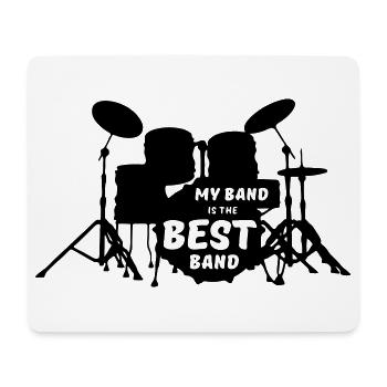 Best Band Musik Musiker Schlagzeug Spruch Fan - Mouse Pad (horizontal) - white - Front