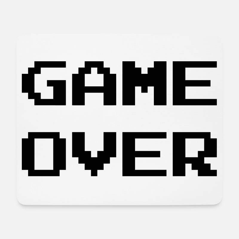Game Over / Geek / Gaming / Gamer / Gamer / Player - Mousepad (Querformat) - Weiß