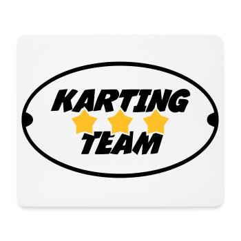 Go-Kart / Karting / Kart / Fahrer - Mousepad (Querformat) - Weiß - Vorne