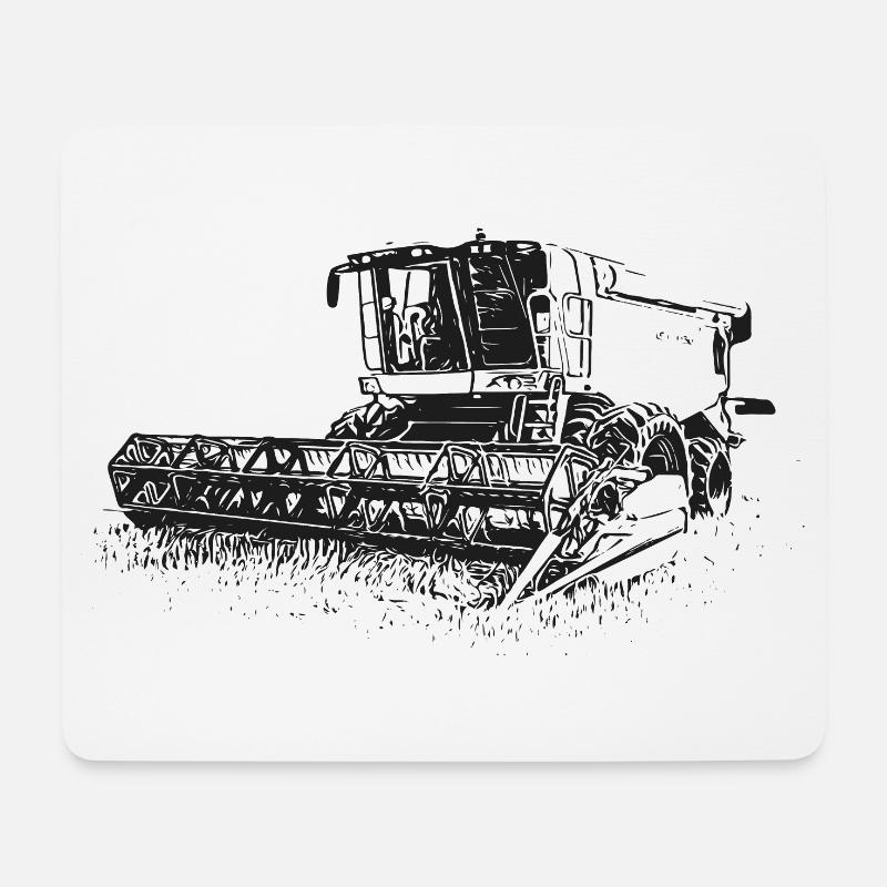 Mähdrescher Lexion 550 - Mousepad (Querformat) - Weiß