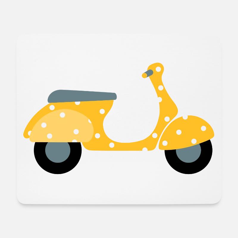 Roller Dots gelb Muster Punkte Urlaub Sommer Fun - Mousepad (Querformat) - Weiß