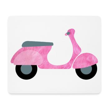 Scooter Fluffy Plush Vintage Girl Girl Fun - Mouse Pad (horizontal) - white - Front