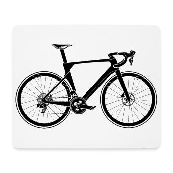 Illustration de l’icône de vélo de gravier de vélo de route - Tapis de souris (format paysage) - blanc - Devant