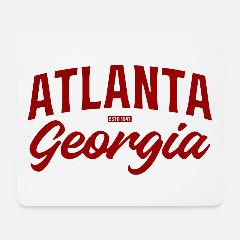 Atlanta Georgia Vintage Script - Mousepad (Querformat) - Weiß