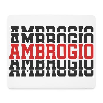 t-shirt Ambrogio gift t-shirt stacked text - Mouse Pad (horizontal) - white - Front