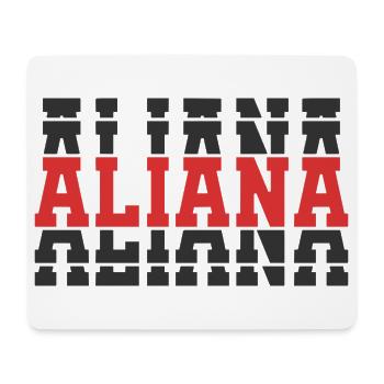 t-shirt Aliana t-shirt gift idea stacked text - Mouse Pad (horizontal) - white - Front