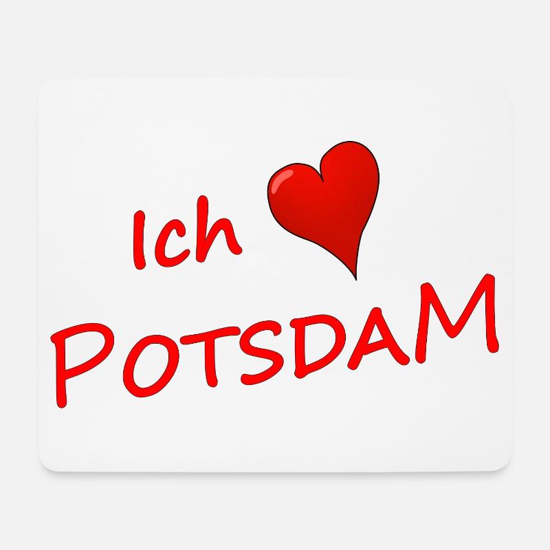 ICH LIEBE POTSDAM - Mousepad (Querformat) - Weiß