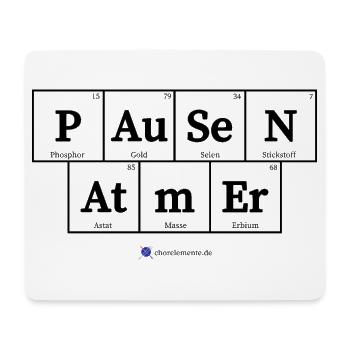 Pausen Atmer (helle Stoffe) - Mousepad (Querformat) - Weiß - Vorne