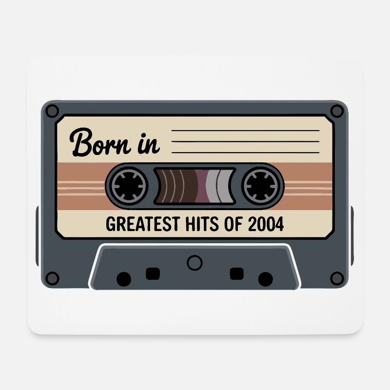 Born in 2004 Greatest Hits Retro Tape - Mousepad (Querformat) - Weiß