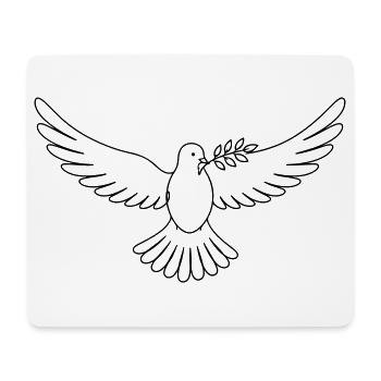 Paix de la colombe - Tapis de souris (format paysage) - blanc - Devant