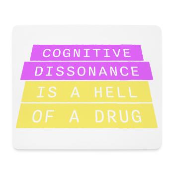 La dissonance cognitive est un sacré dicton. - Tapis de souris (format paysage) - blanc - Devant