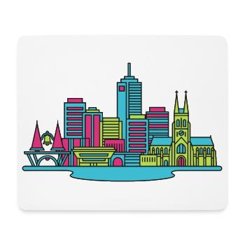 Clocher de la Skyline de la ville de Perth Art moderne en ligne - Tapis de souris (format paysage) - blanc - Devant